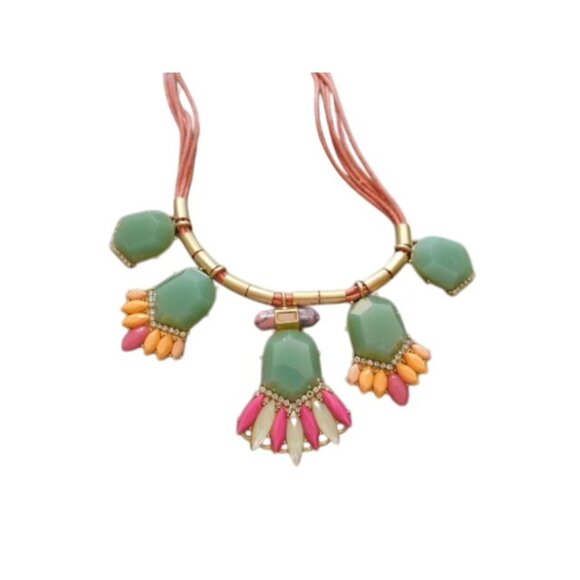 J. Crew  Boho Bling Statement Necklace NWT $64 - Picture 2 of 2